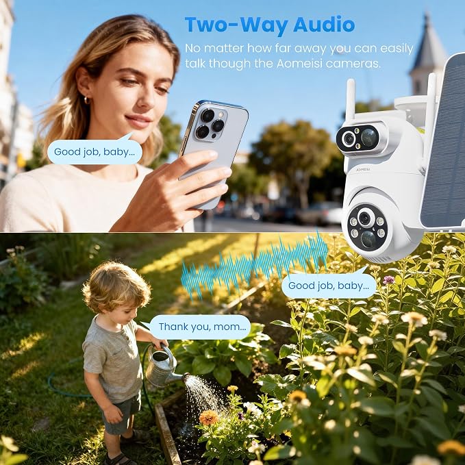 Eseecloud Dual Lens Solar Security Camera Wireless Outdoor, 5GHz Wi-Fi - Image 9