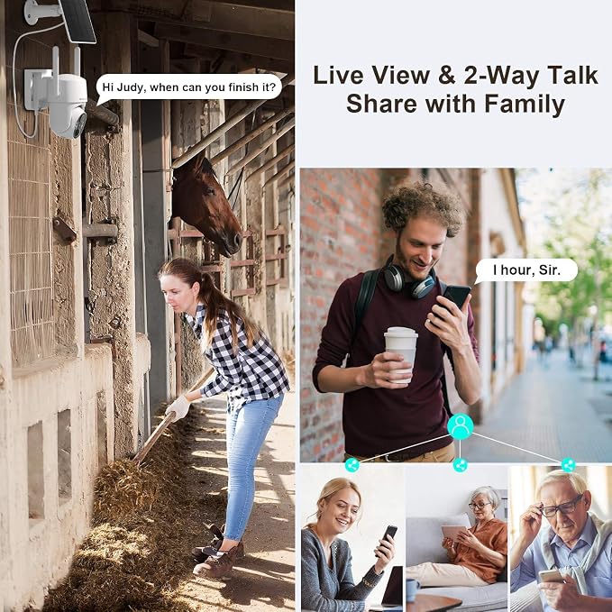 4G LTE Cellular Security Camera No Internet Needed, 2K Solar No wifi Security - Image 7