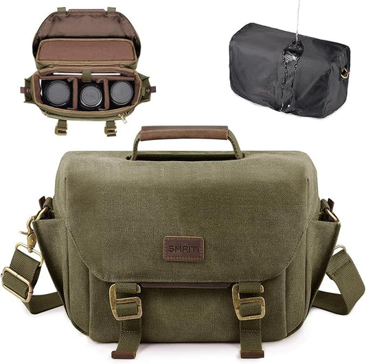 SMRITI Canvas DSLR Camera Bag, Camera Messenger Bag by SMRITI