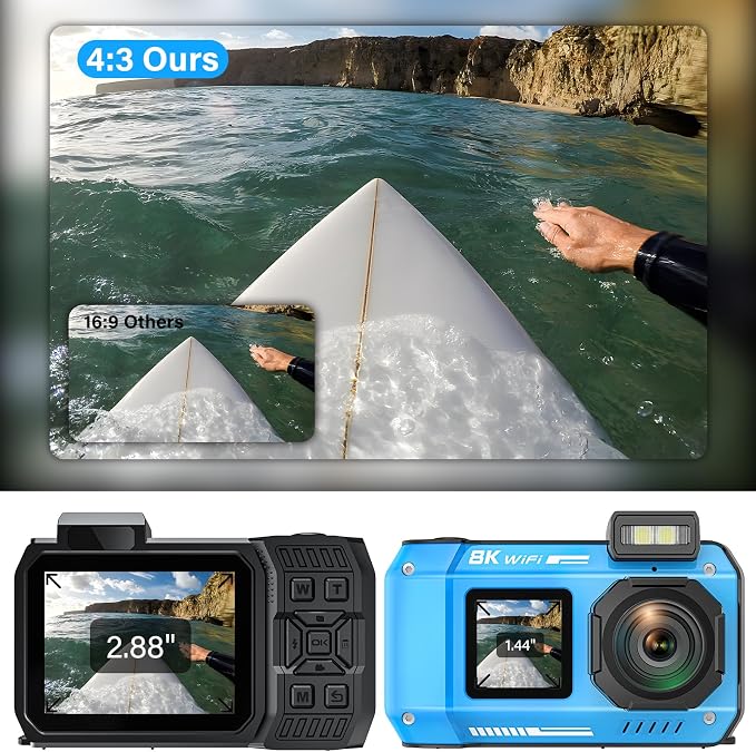 8K Underwater Camera, WiFi 33FT 70MP Waterproof Camera - Image 6