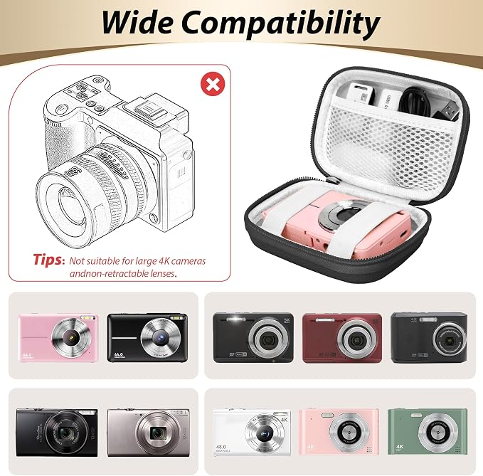 Digital Camera Case for CAMKORY, KODAK PIXPRO FZ45/FZ55, Canon IXUS 285 HS - Image 3
