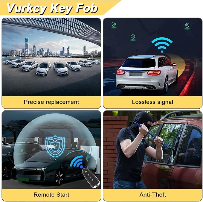 Vurkcy Key Fob Replacement for 2008-2015 CTS/ 08-11 STS Car Keyless Entry - Image 8