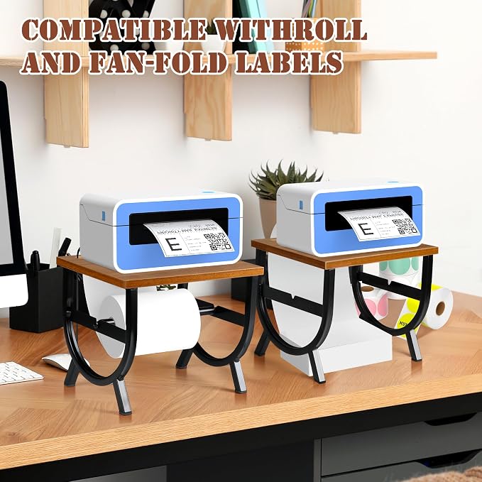 Label Holder for Rolls and Fan-Fold Labels, Thermal Label Holder, Shipping - Image 2