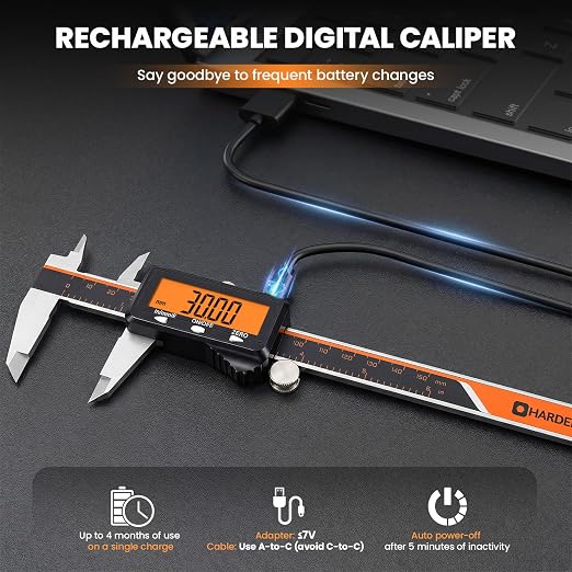HARDELL Digital Caliper, Stainless Steel Digital Micrometer - Image 2