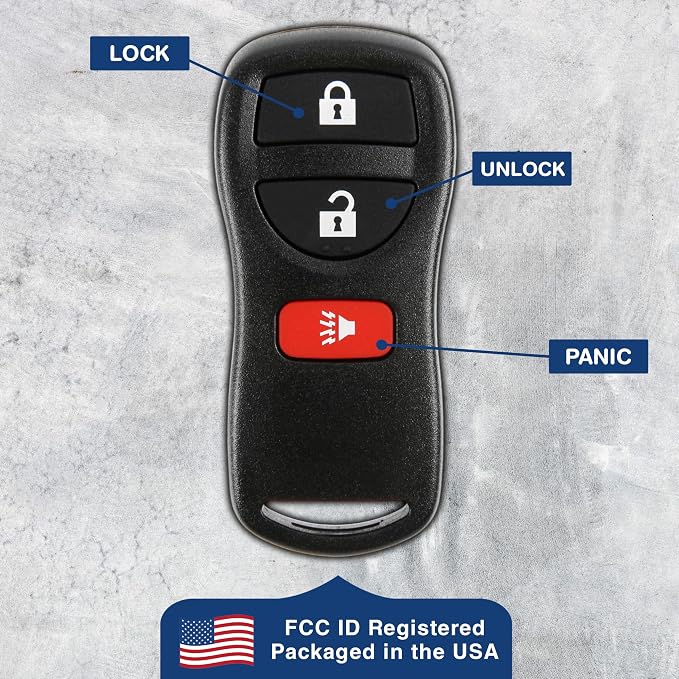 2X KeylessOption Key Fob for 2002 2003 2004 2005 2006 2007 2008 2009 2010 2011 - Image 6
