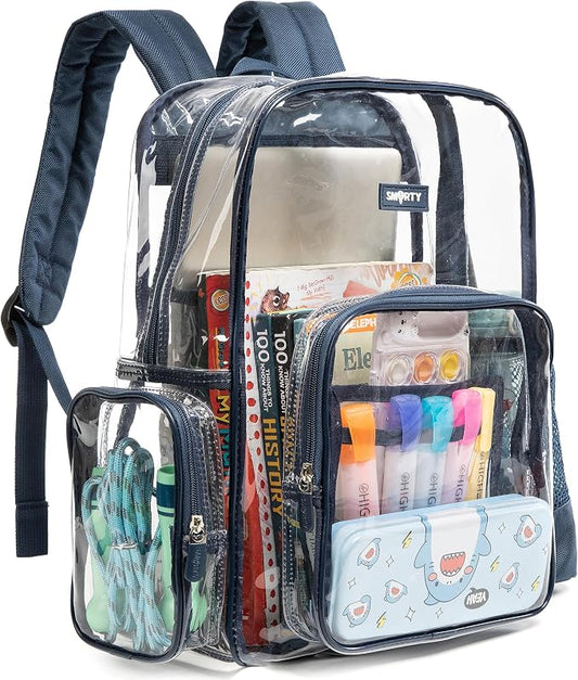 J.CARP Clear Bag Heavy Duty Backpack Durable Transparent See Through Bag by JCARP