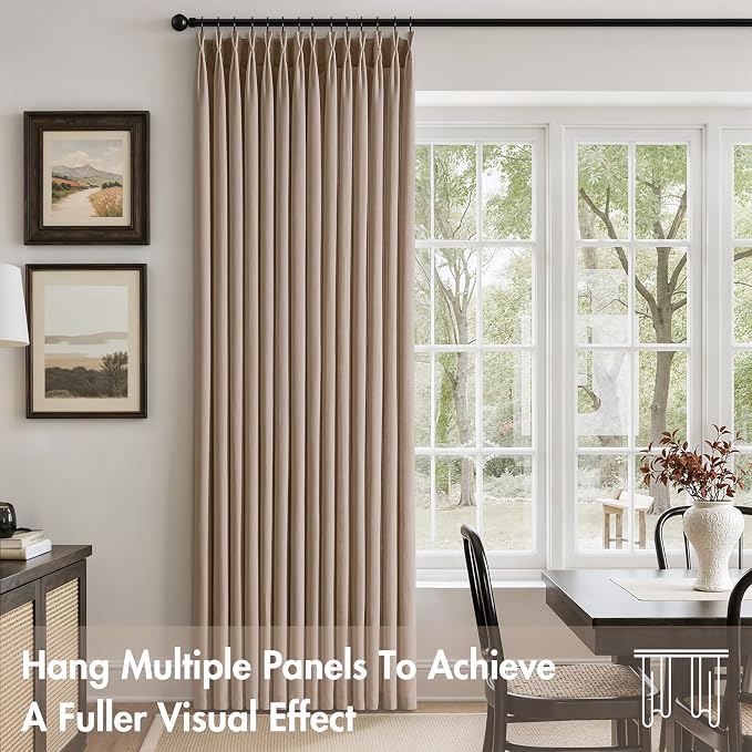Memory Trained Pinch Pleated Curtains 92 Inches Long, Viral Linen Pinch Pleat - Image 4