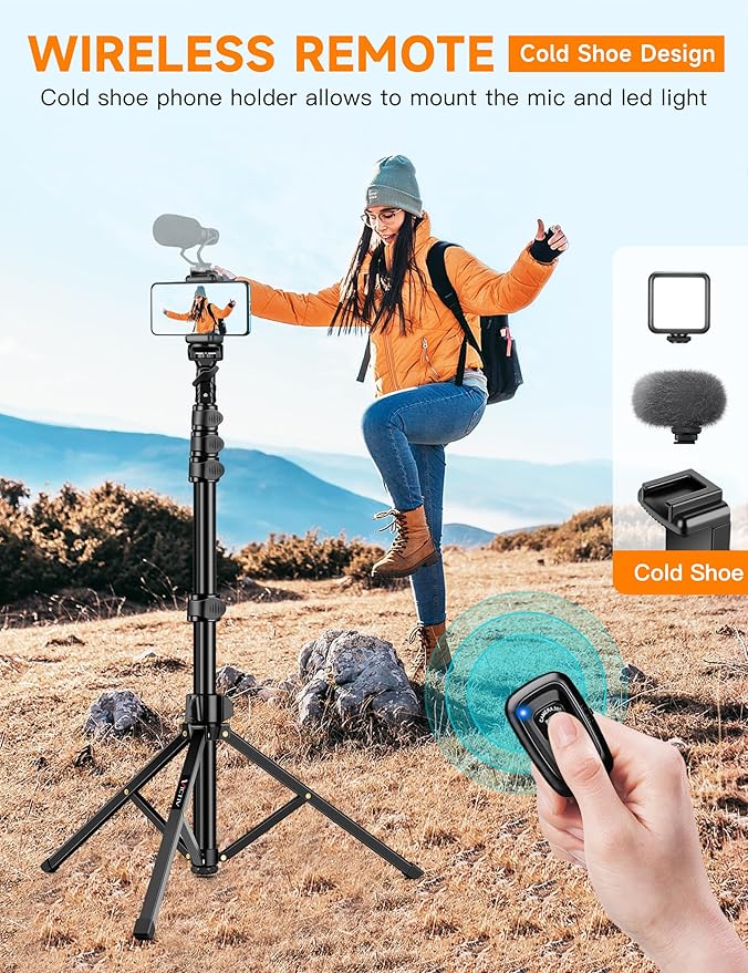 Phone Tripod Stand, Portable Phone Stand - Image 3