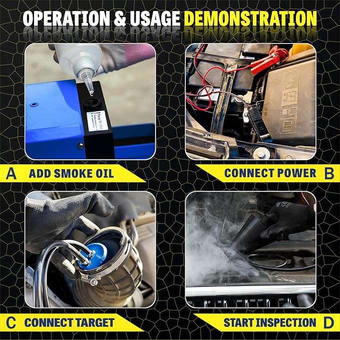 Automotive Smoke Machine, Professional Adjustable Leak Detector - Image 3