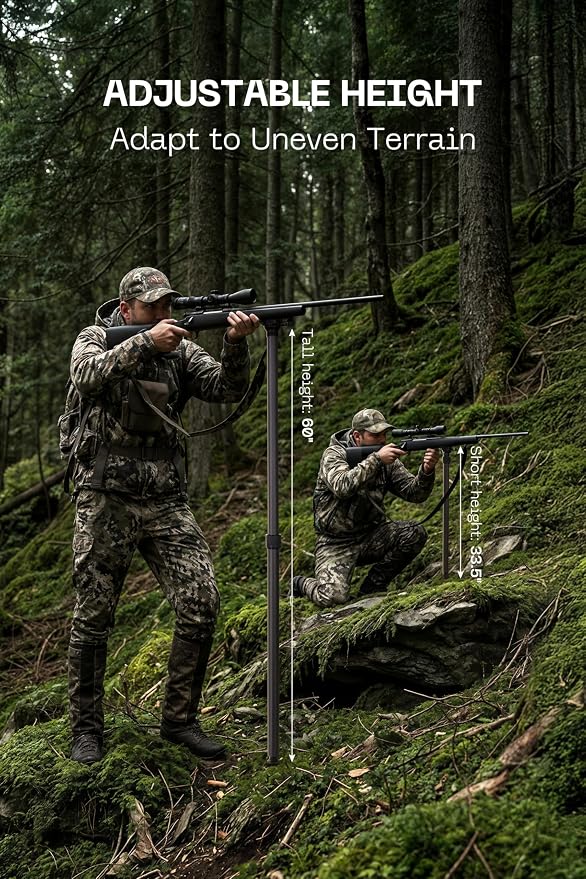 FANAUE Hunting Shooting Stick, Adjustable Height Monopod - Image 6