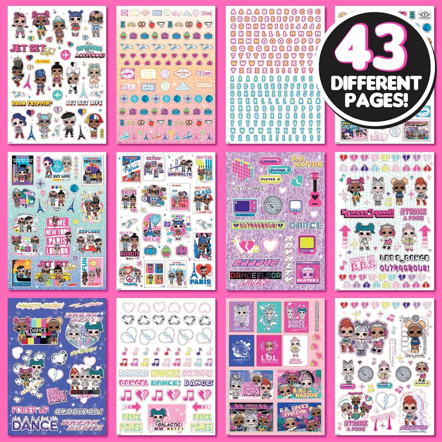 L.O.L. Surprise! 1500+ Surprise Stickers by Horizon Group USA