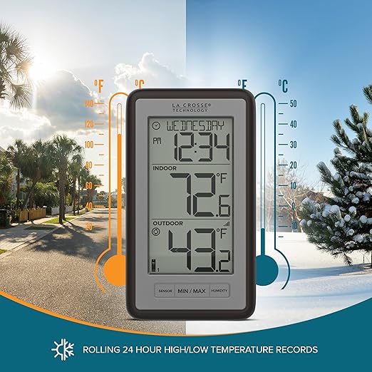 La Crosse Technology WS-9160UV3 Digital Indoor Outdoor Thermometer Wireless - Image 4