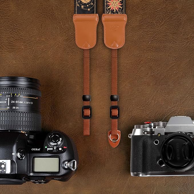 Padwa Lifestyle Helios Moon God Camera Strap -2" Double Layer Cowhide Ends - Image 5