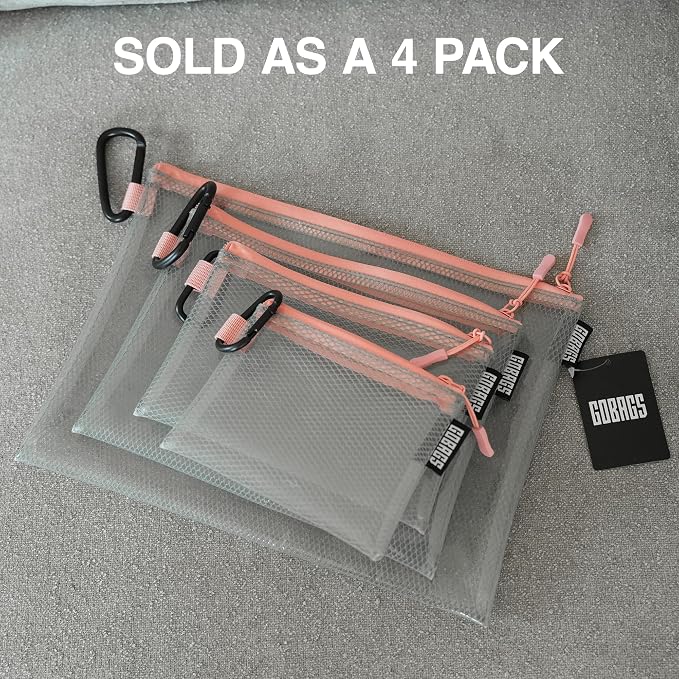GOBAGS Air Production Multi‑Size Clear Zipper Pouch – Cable Organizer & Travel - Image 9