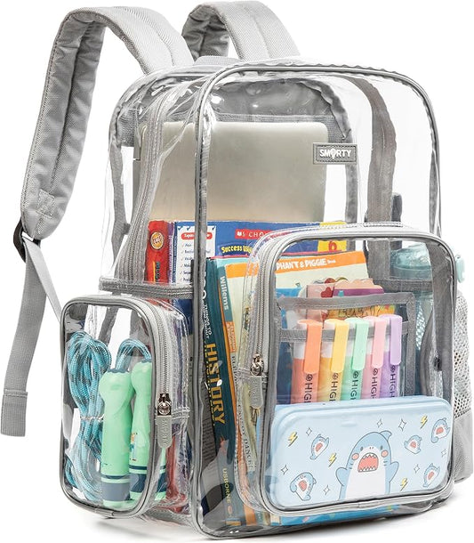 J.CARP Clear Bag Heavy Duty Backpack Durable Transparent See Through Bag by JCARP