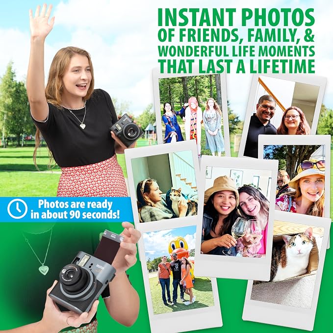 Fujifilm Instax Mini 41 Instant Film Camera Black + 20 Instax Instant Film - Image 5