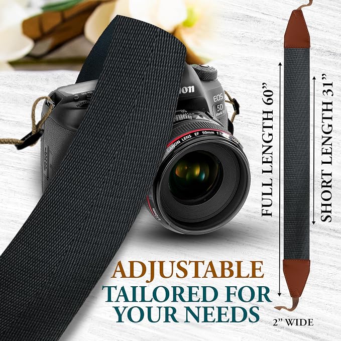 Art Tribute Custom Black Camera Strap - Image 7