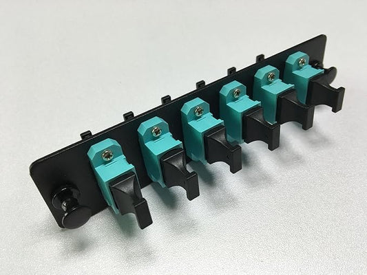 RiteAV LGX Footprint Fiber Optic Cable MPO Adapter Patch Panel 6 Ports Loaded by RiteAV