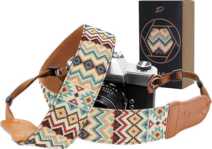 Padwa Lifestyle Cool Ethnic Style Apricot Camera Strap by PadwaLifestyleCameraStrap