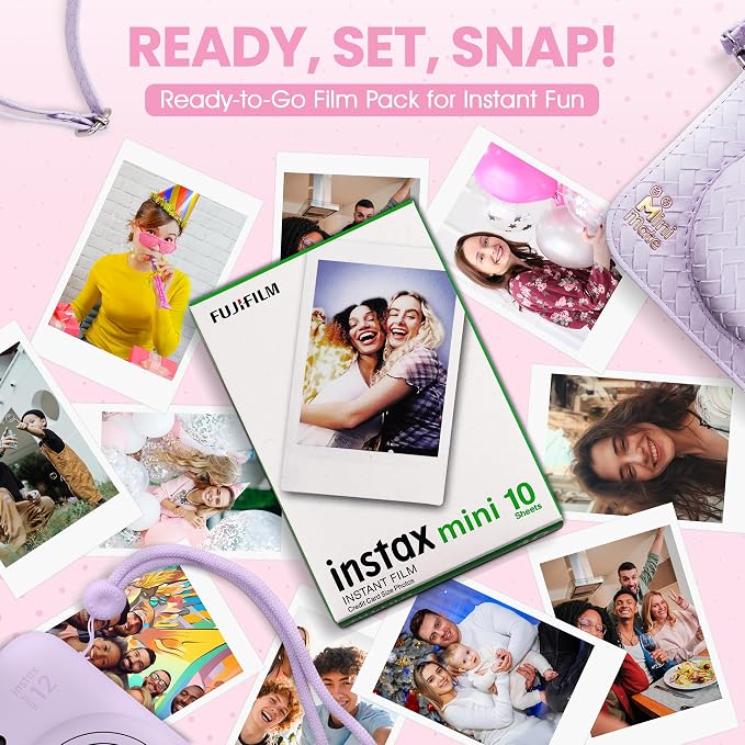 Fujifilm Instax Mini 12 Instant Camera Lilac Purple + Minimate Custom Designed - Image 5