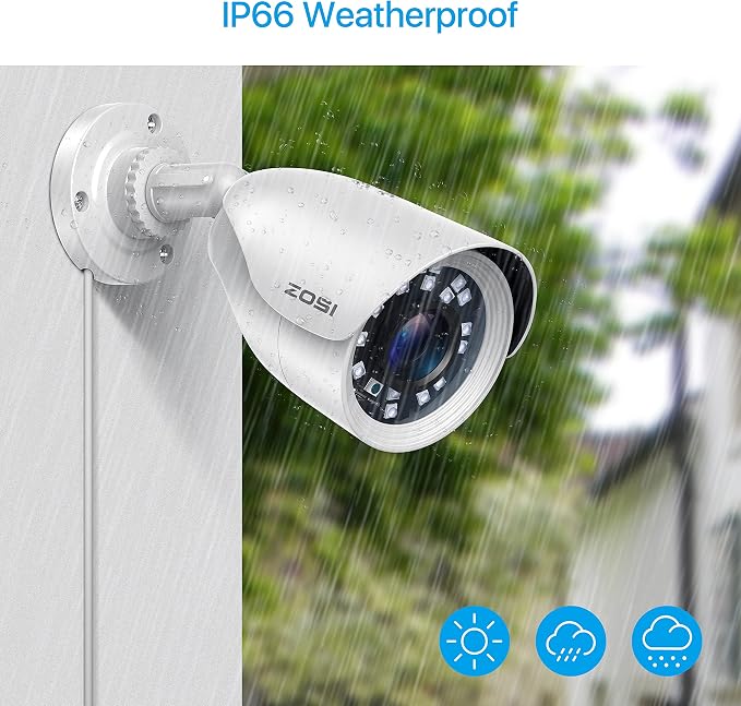ZOSI 4 Pack HD-TVI 1920TVL 1080p Home Security Camera Outdoor Indoor, - Image 7