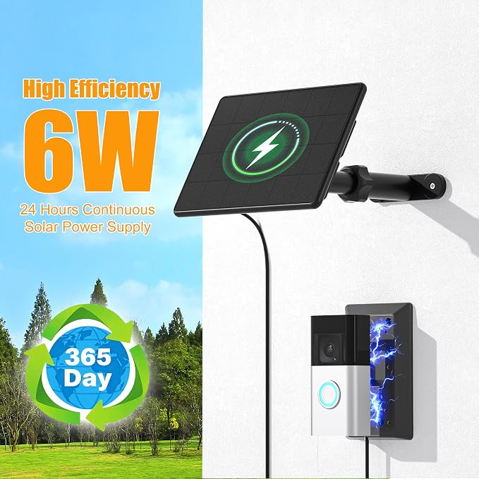 Solar Panel Charger for Ring Video Doorbell 3/3+/4, Battery Doorbell Plus/Pro - Image 3