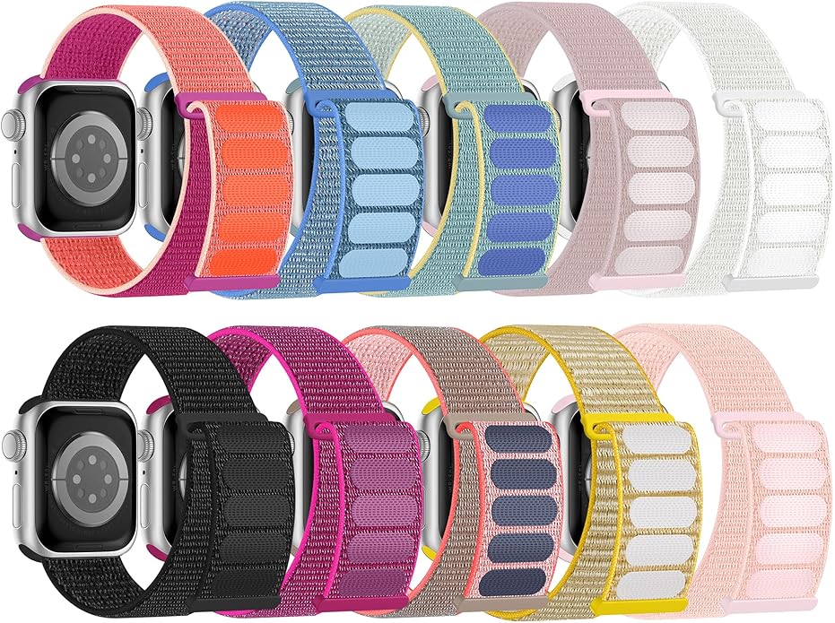 6 Pack Sport Nylon Loop Band Compatible by Honeystraper