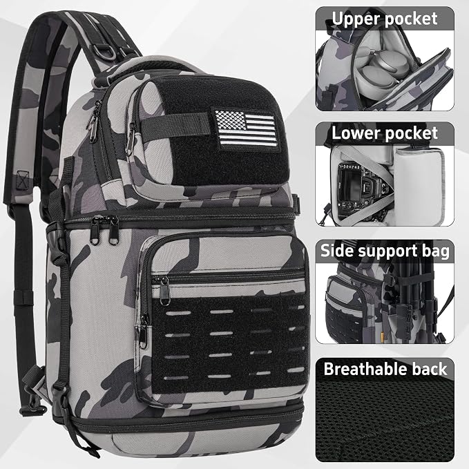 TORIBIO Camera Sling Bag, DSLR/SLR/Mirrorless Camera Bag - Image 5