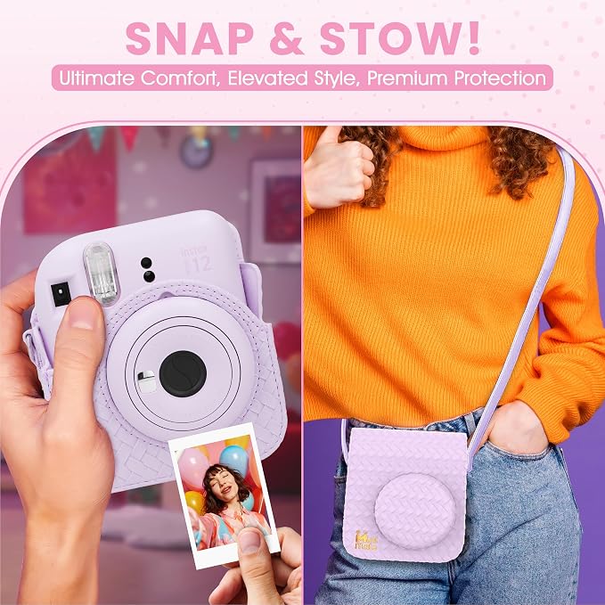 Fujifilm Instax Mini 12 Instant Camera Lilac Purple + Minimate Custom Designed - Image 4