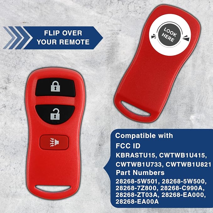 2X KeylessOption Key Fob for 2002 2003 2004 2005 2006 2007 2008 2009 2010 2011 - Image 5