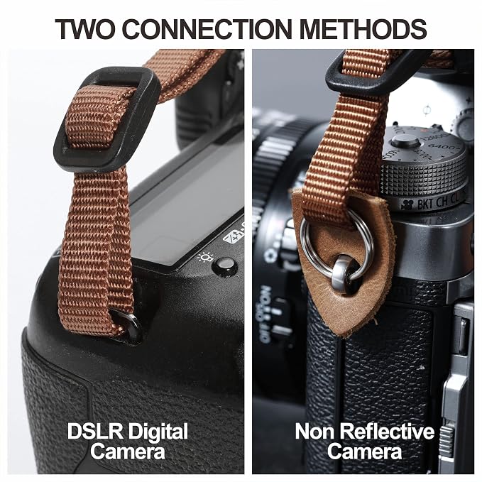 Padwa Lifestyle 2" Wide Classic Crazy Horse Art Cowhide Head Cotton Camera - Image 4