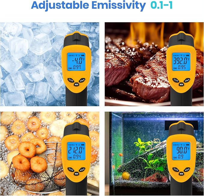 Etekcity Infrared Thermometer Laser Temperature Gun 774, Meat Food Candy Oven - Image 5