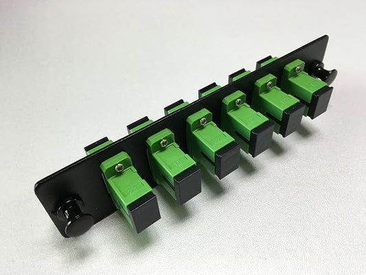 RiteAV LGX Footprint Fiber Optic Cable SC Adapter Patch Panel 6 Ports Loaded by RiteAV