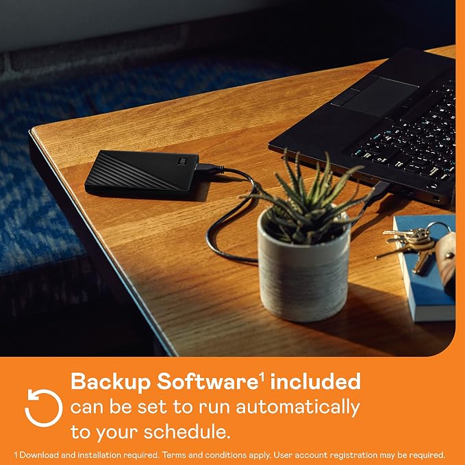 WD 6TB My Passport, Portable External Hard Drive, Backup Software - Image 4