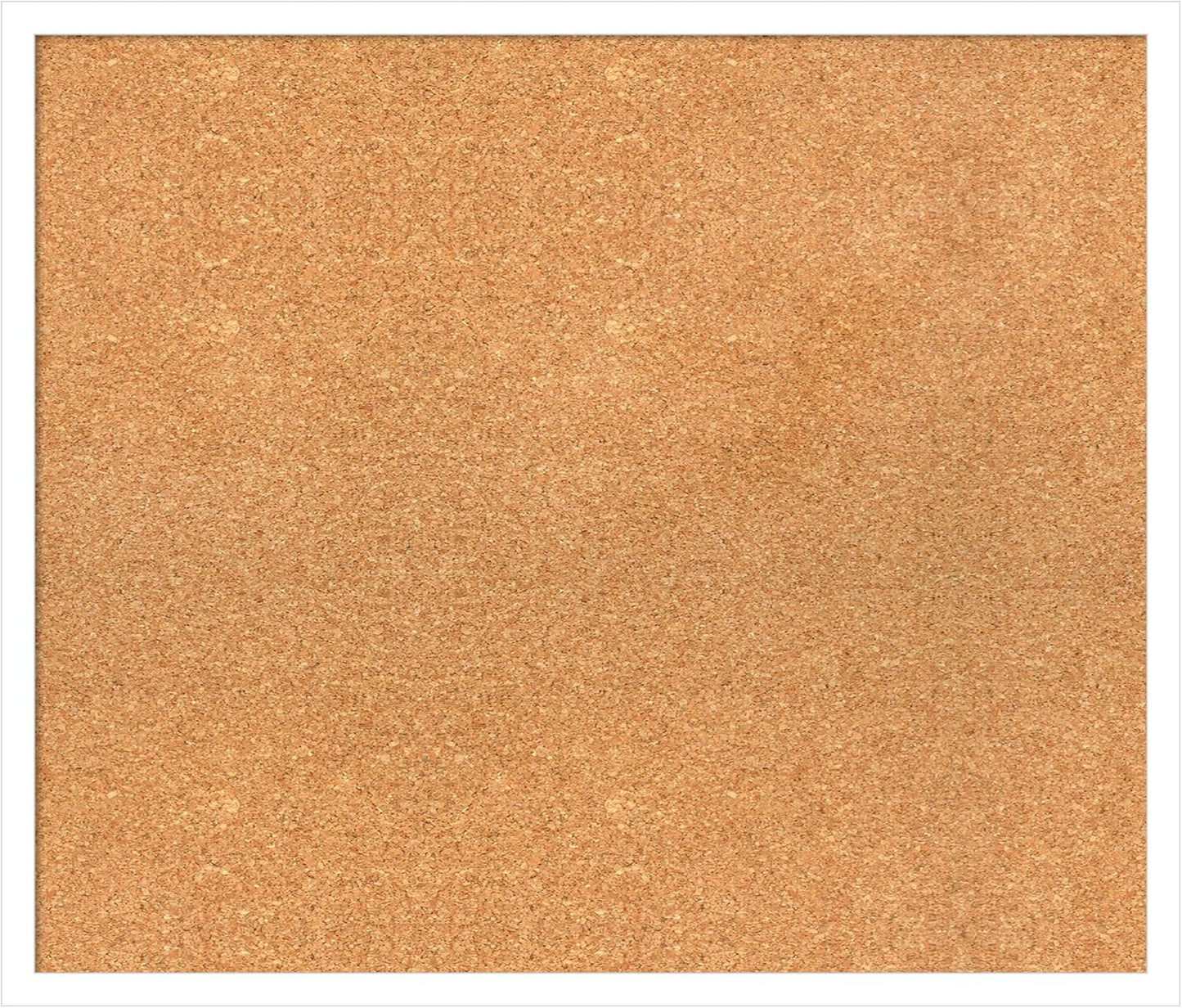 Amanti Art Natural Cork Board for Wall, 23x27 Vision Board with White Frame, Medium Corkboard Office Decor for Home Organization, Modern Corkboard Pinboard to Display Items for Home Organization in