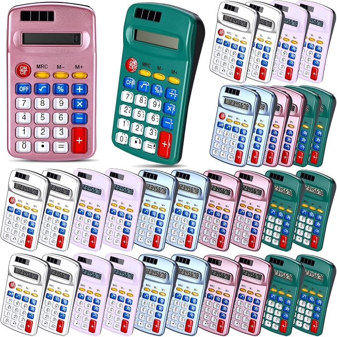 Flutesan 30 Pack Pocket Calculator Small Battery Powered Bulk Mini Size 4 by Flutesan