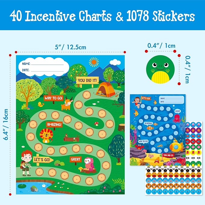 40 Pack Incentive Chart, 2 Adorable Designs - Image 2
