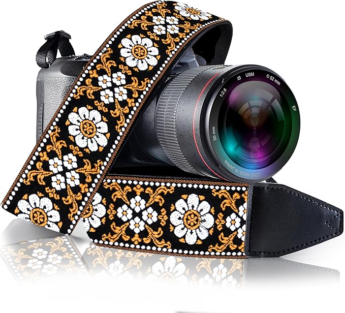 Camera Strap for All DSLR and Mirrorless Camera Including Binoculars. Neck by ArtTribute