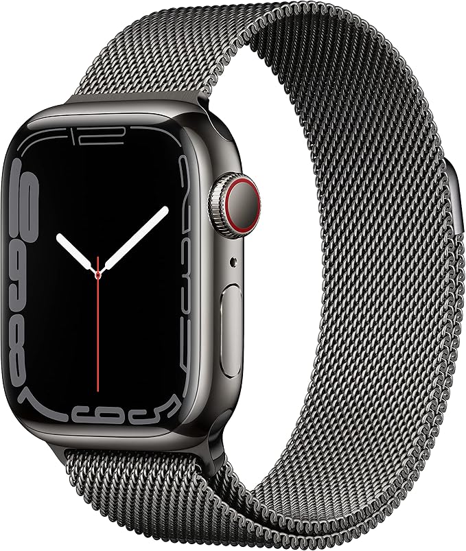 Apple Watch Series 7 Graphite Stainless Steel Case by Amazon+Renewed