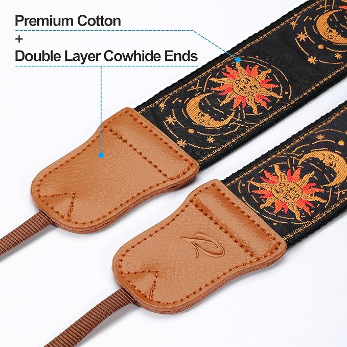 Padwa Lifestyle Helios Moon God Camera Strap -2" Double Layer Cowhide Ends - Image 3
