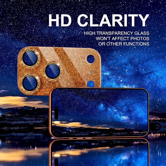 Choiche Compatible for iPhone 17 Pro Camera Lens Protector, Bling Camera Cover - Image 6