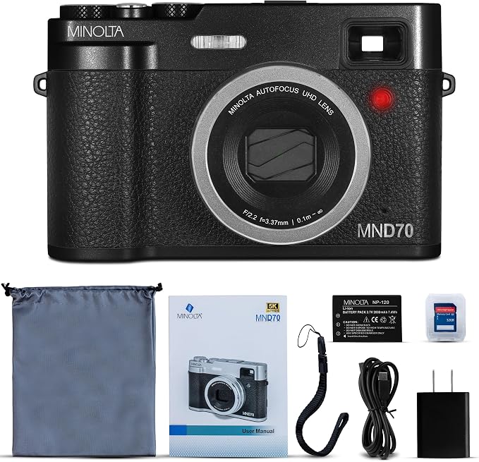 Minolta Retro Digital Camera – 48MP Autofocus Compact - Image 2