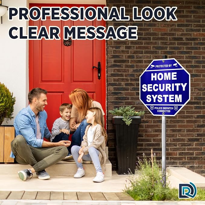 Protected By Home Security System Sign, 10 Inch Octagon Shape Reflective .040 - Image 7