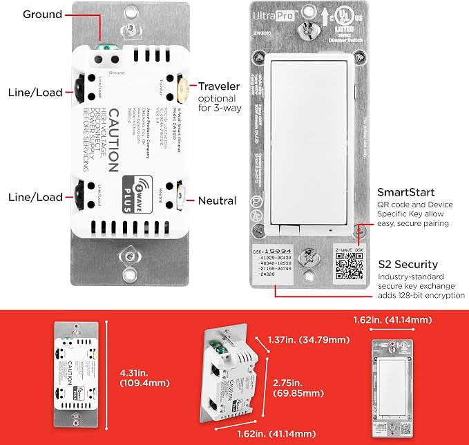UltraPro Z-Wave Smart Light Dimmer - Image 7