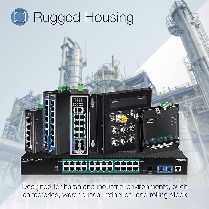 TRENDnet 10-Port Hardened Industrial Gigabit DIN-Rail Switch, 20Gbps Switching - Image 4