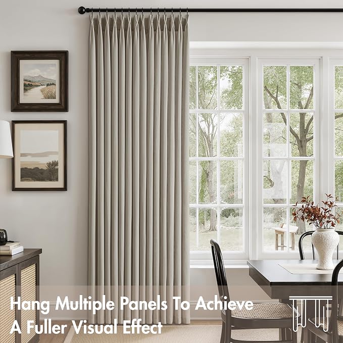 Memory Trained Pinch Pleated Curtains 90 Inches Long, Viral Linen Pinch Pleat - Image 3