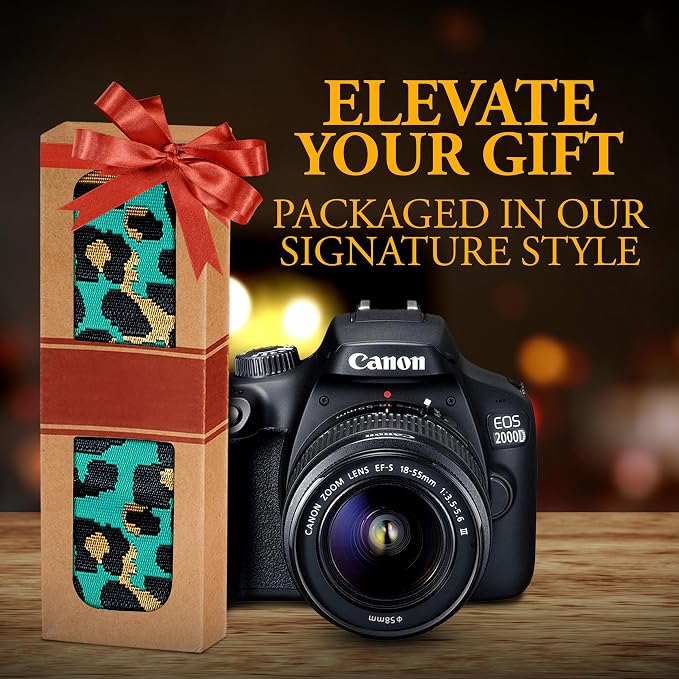 Art Tribute Custom Blue Leopard Camera Strap - Image 6