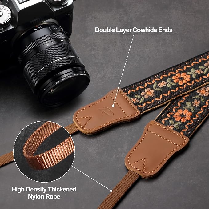 Padwa Lifestyle Embroidered Floral Camera Strap - Image 5