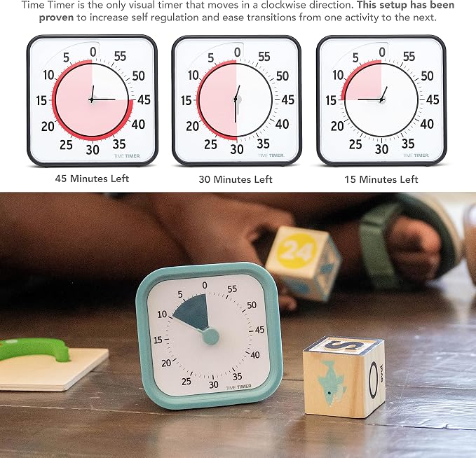 Time Timer MOD 60-Minute Visual Timer, Home Edition, Silent Operation, Study - Image 5