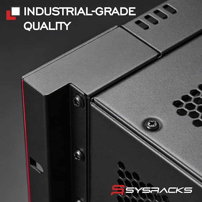 22U Wall Mount Server Rack Cabinet 24” Deep, 19” Network & AV Enclosure - Image 9